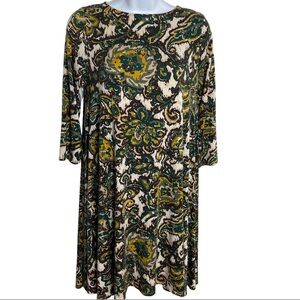 Rachel Pally Yellow Floral Flowy Dress Small